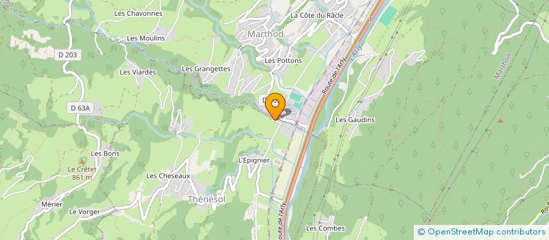 localisation de l'entreprise LES TRAVAUX DE CORNILLON à THENESOL