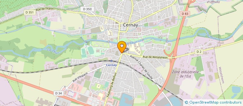 localisation de l'entreprise LES TRAVAUX DE L INTERMEDIAIRE à CERNAY