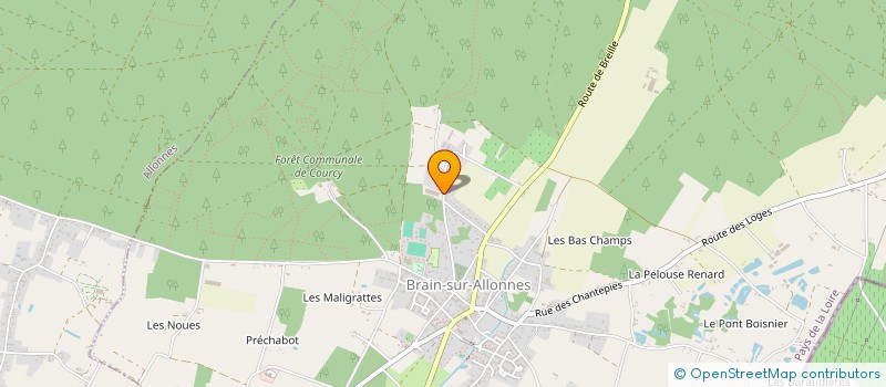 localisation de l'entreprise LES TRAVAUX DE LA PIERRE à BRAIN-SUR-ALLONNES