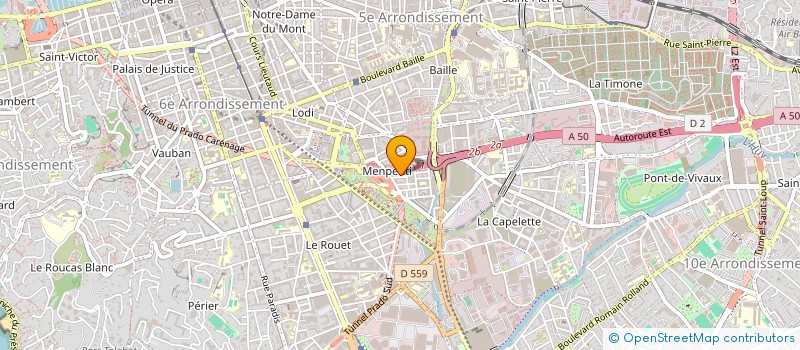 localisation de l'entreprise LES TRAVAUX DU MIDI REUNIS L.T.M.R. à MARSEILLE