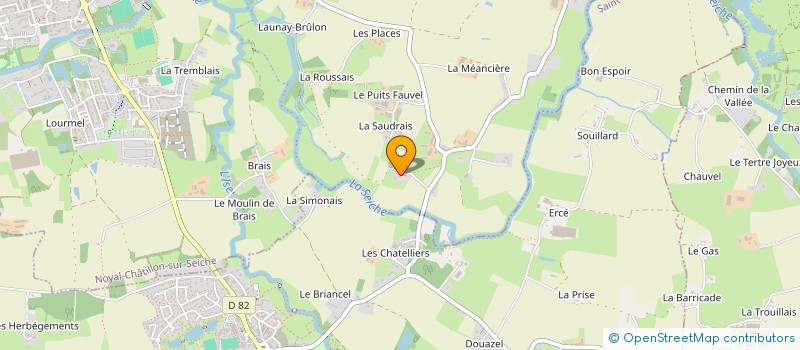 localisation de l'entreprise LES TRAVAUX DU PRINTEMPS  NOYAL-CHATILLON-SUR-SEICHE