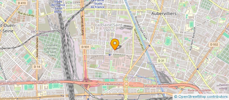localisation de l'entreprise LES TRAVAUX SOUTERRAINS à AUBERVILLIERS