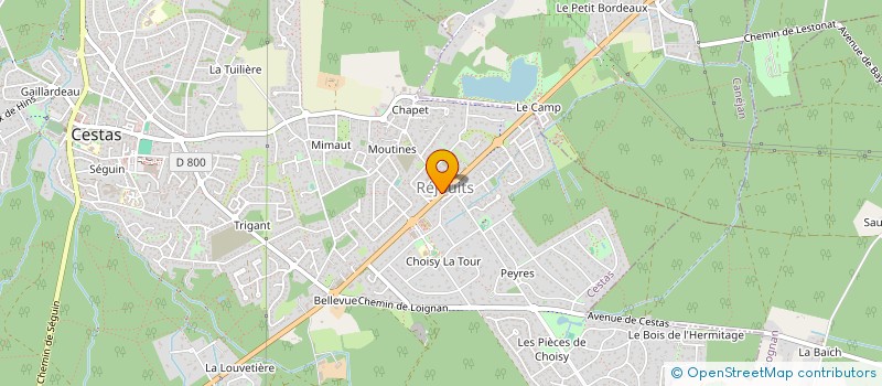 localisation de l'entreprise LES TREFLES  CESTAS