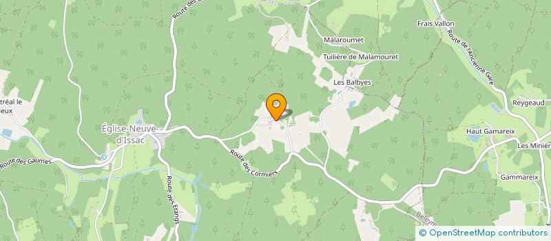 localisation de l'entreprise LES TREILLES  EGLISE NEUVE D ISSAC