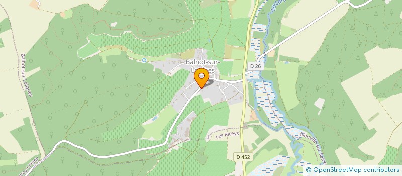 localisation de l'entreprise LES TREILLES  BALNOT-SUR-LAIGNES