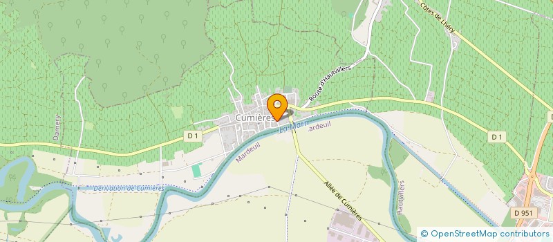 localisation de l'entreprise LES TREILLES MONET  CUMIERES