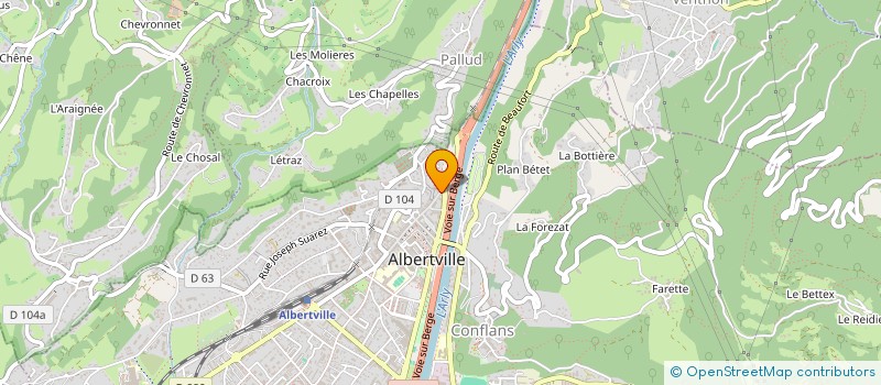 localisation de l'entreprise LES TRESOMS  ALBERTVILLE