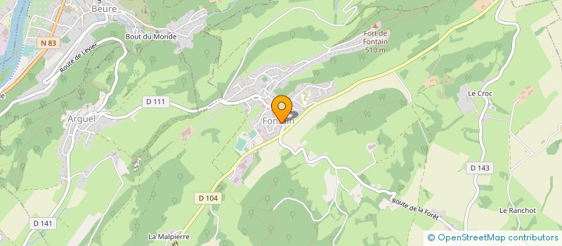 localisation de l'entreprise LES TRESORS D'AUGUSTA  FONTAIN