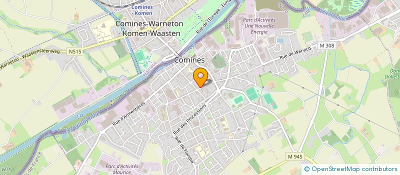 localisation de l'entreprise LES TRESORS DE L'AFRIQUE  COMINES