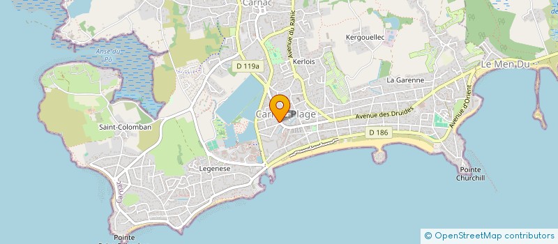 localisation de l'entreprise LES TRESORS DE LA MER à CARNAC