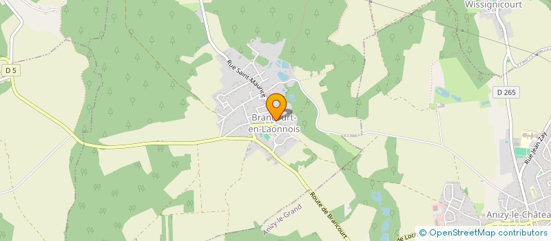 localisation de l'entreprise LES TRESORS DES CL'EAU  BRANCOURT-EN-LAONNOIS