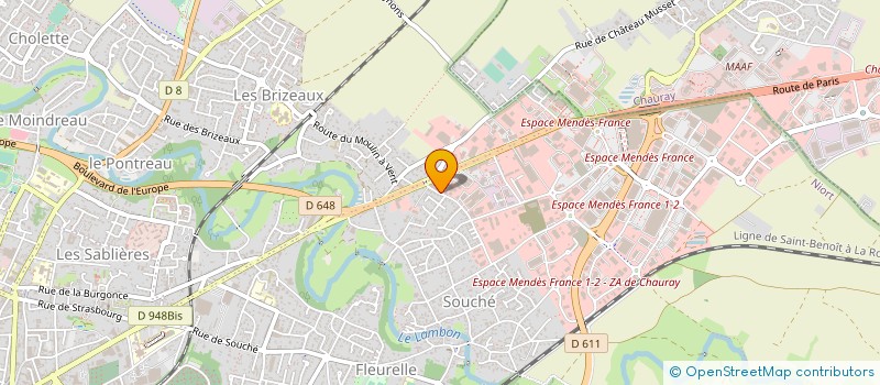 localisation de l'entreprise LES TRESORS DES TERROIRS à NIORT
