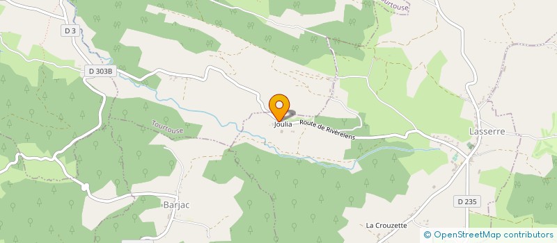 localisation de l'entreprise LES TRESORS DU BOULEAU à LASSERRE