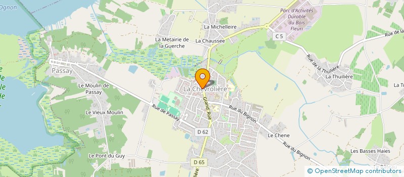 localisation de l'entreprise LES TRESORS DU LAC à LA CHEVROLIERE