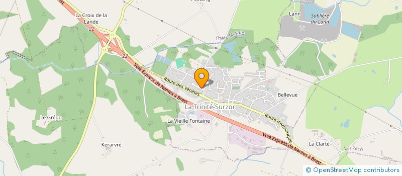 localisation de l'entreprise LES TRESORS DU PACIFIC  LA TRINITE-SURZUR