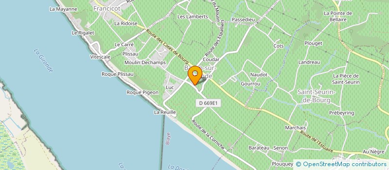 localisation de l'entreprise LES TRETAUX DE L'ENFANCE  BAYON-SUR-GIRONDE