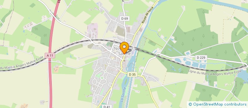localisation de l'entreprise LES TRETAUX DE LA BLUTERIE  NOYEN-SUR-SARTHE