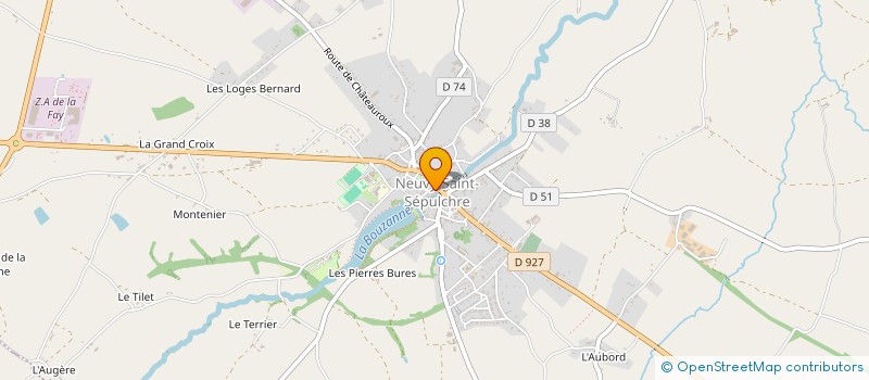 localisation de l'entreprise LES TRETEAUX BERRICHONS à NEUVY-SAINT-SEPULCHRE