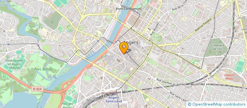 localisation de l'entreprise LES TRETEAUX DE L UNIVERSITE  ANGERS