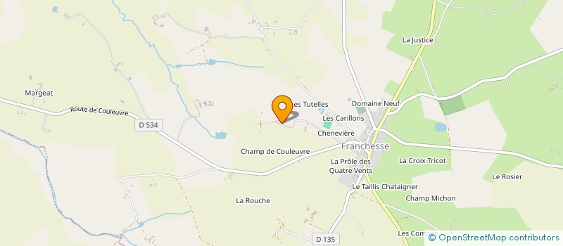localisation de l'entreprise LES TRETEAUX DES BRUYERES à FRANCHESSE