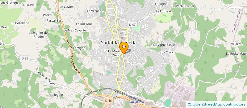 localisation de l'entreprise LES TRETEAUX DU MATIN à SARLAT-LA-CANEDA