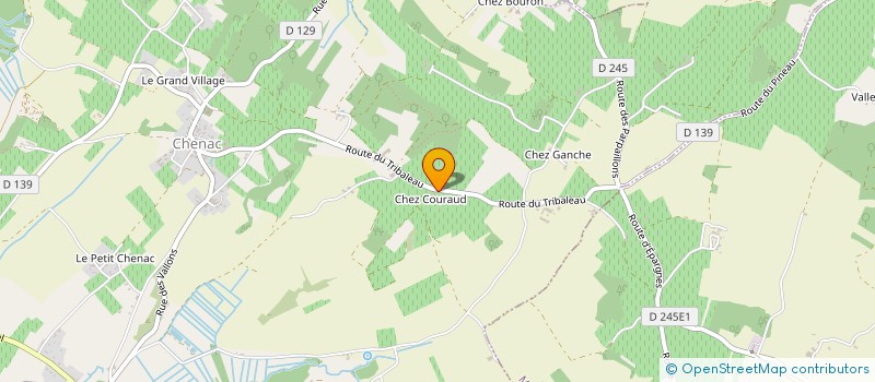 localisation de l'entreprise LES TRIBALAUDS  CHENAC-SAINT-SEURIN-D'UZET