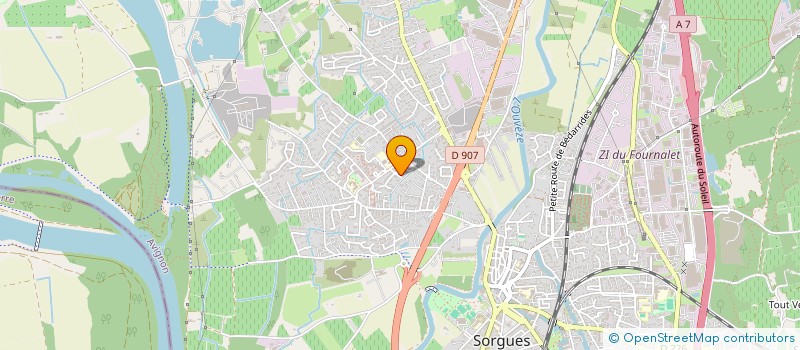 localisation de l'entreprise LES TRICOPINES 84  SORGUES