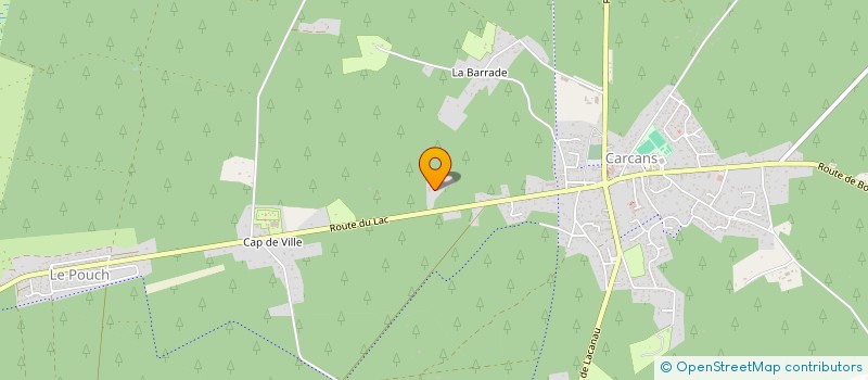 localisation de l'entreprise LES TRICOPINES  CARCANS