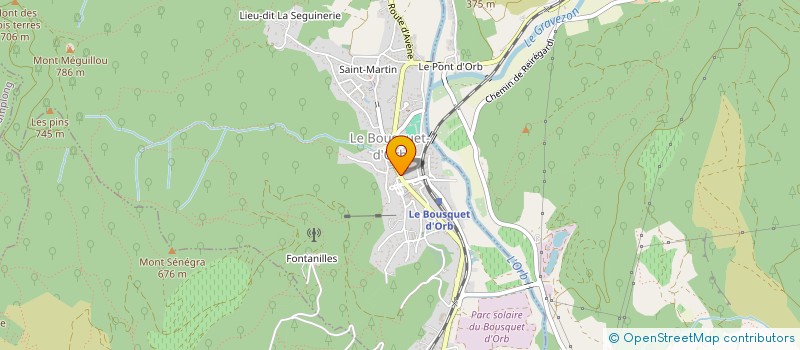 localisation de l'entreprise LES TRICOTEUSES  LE BOUSQUET-D'ORB