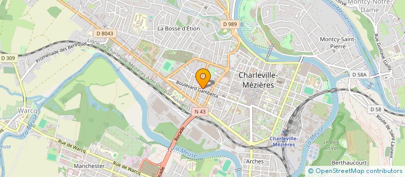 localisation de l'entreprise LES TRIENTALES  CHARLEVILLE-MEZIERES