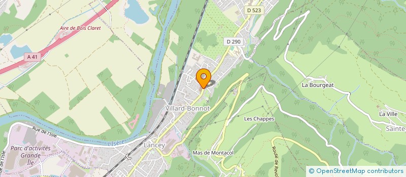 localisation de l'entreprise LES TRIM'ART  VILLARD-BONNOT