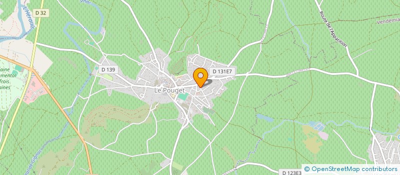 localisation de l'entreprise LES TROIS 8 à LE POUGET