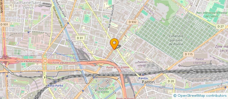 localisation de l'entreprise LES TROIS A à PANTIN