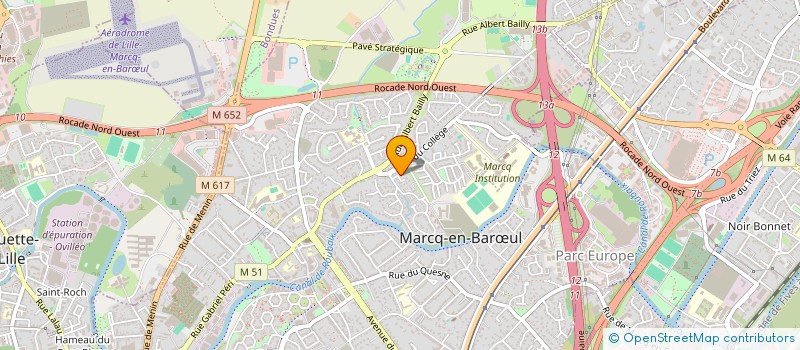 localisation de l'entreprise LES TROIS ACES à MARCQ-EN-BARŒUL