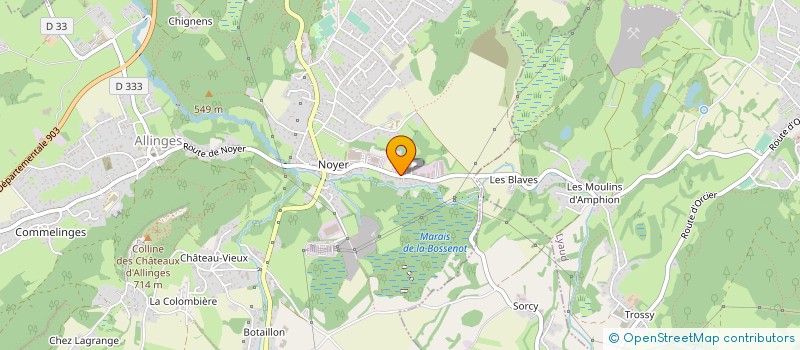 localisation de l'entreprise LES TROIS ANES  ALLINGES