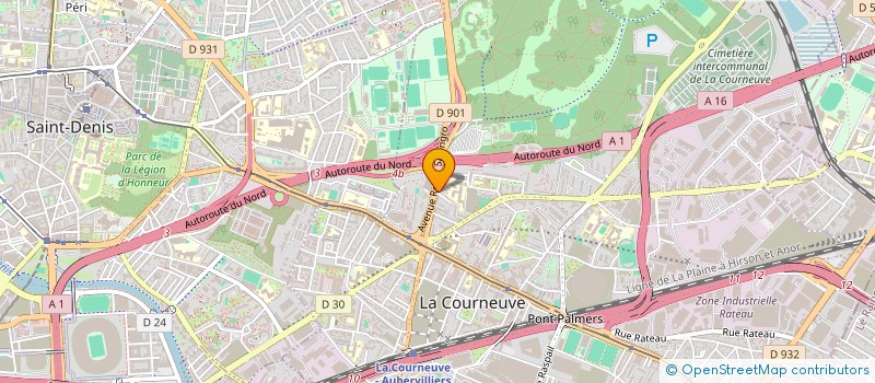 localisation de l'entreprise LES TROIS ANGES à LA COURNEUVE