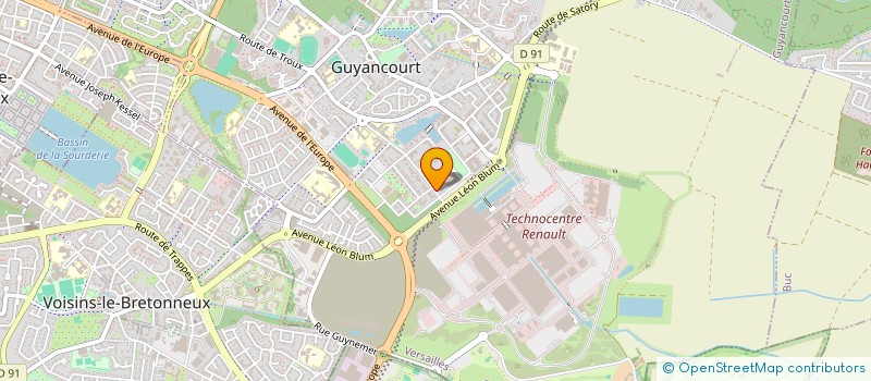 localisation de l'entreprise LES TROIS ASF  GUYANCOURT