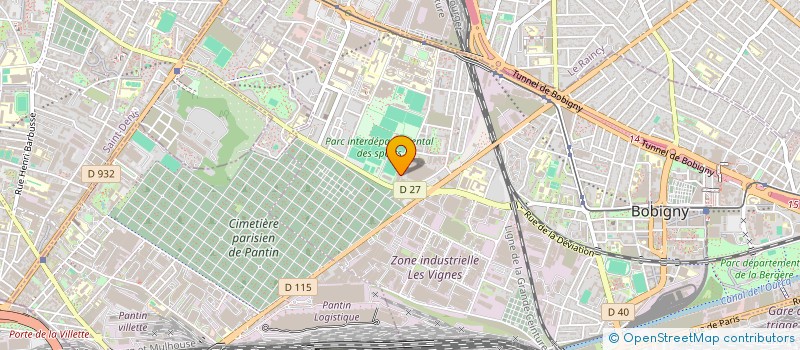 localisation de l'entreprise LES TROIS B  BOBIGNY