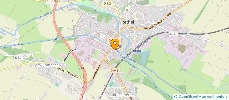 localisation de l'entreprise LES TROIS B  RETHEL