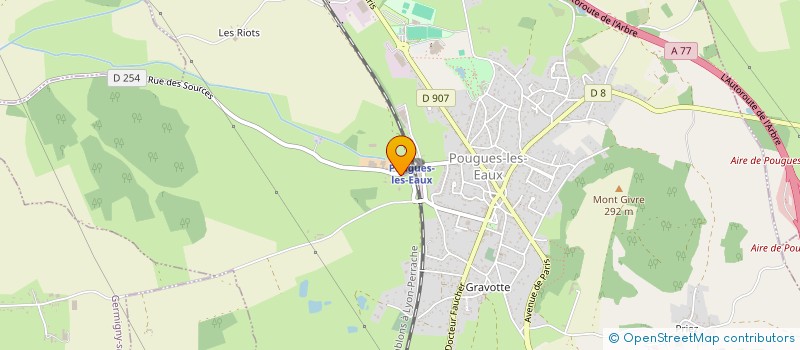 localisation de l'entreprise LES TROIS B DU CRET  POUGUES-LES-EAUX