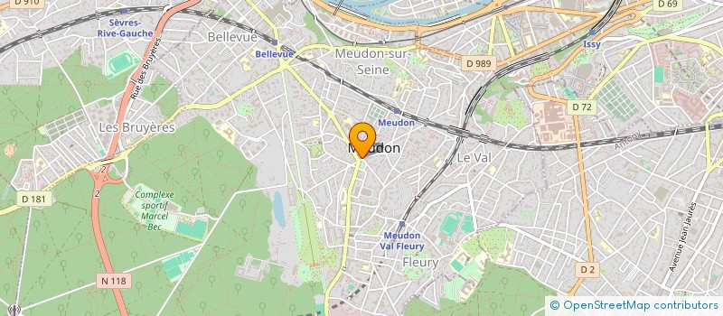 localisation de l'entreprise LES TROIS BONHEURS  MEUDON