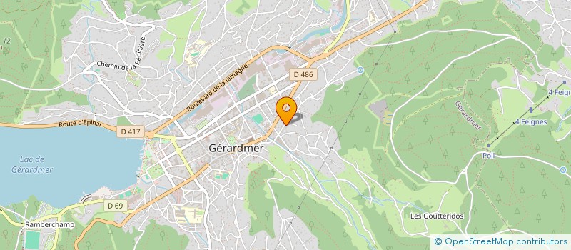 localisation de l'entreprise LES TROIS BONHOMMES DE NEIGE  GERARDMER