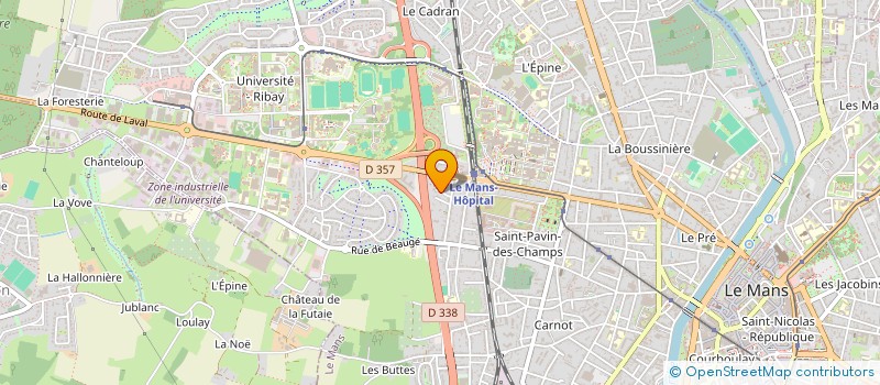 localisation de l'entreprise LES TROIS BOULEAUX  LE MANS