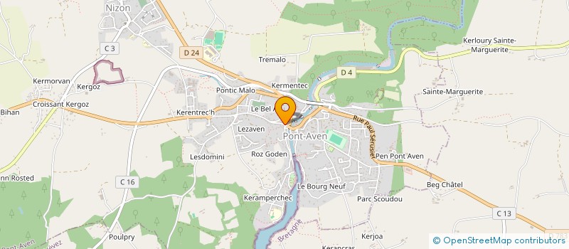 localisation de l'entreprise LES TROIS BUIS  PONT-AVEN