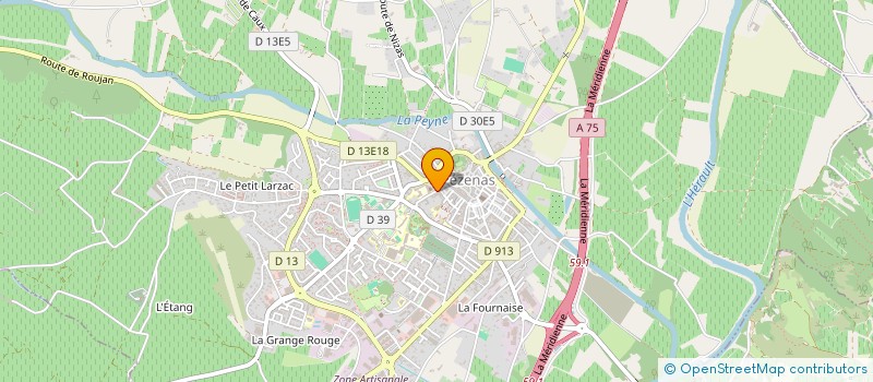 localisation de l'entreprise LES TROIS CADUCEES  PEZENAS