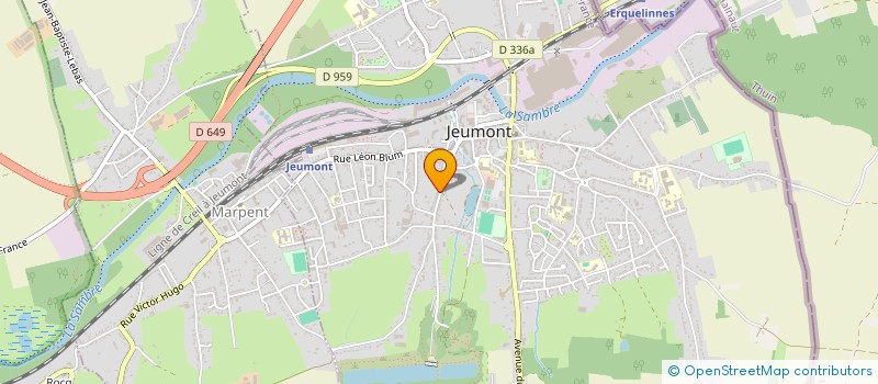 localisation de l'entreprise LES TROIS CANTONS  JEUMONT