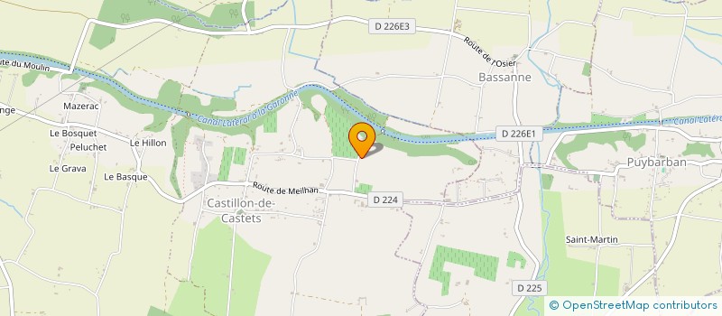 localisation de l'entreprise LES TROIS CEDRES  CASTETS ET CASTILLON