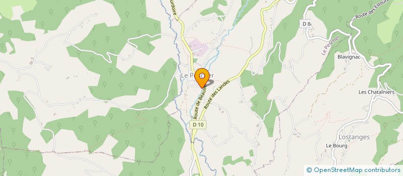 localisation de l'entreprise LES TROIS CHATAIGNES  BEYNAT