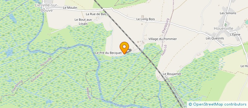 localisation de l'entreprise LES TROIS CHEMINEES  LIESVILLE-SUR-DOUVE