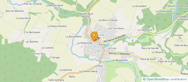 localisation de l'entreprise LES TROIS CHEMINEES D-K  GENILLE